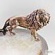 New Year's Gift 2022 Pride Leader bronze lion, agate, demantoid, Figurines, Moscow,  Фото №1