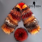 Аксессуары handmade. Livemaster - original item Copy of Copy of fur trimmed on the hood of raccoon multi color. Handmade.