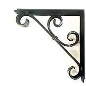 Outdoor wrought iron coat rack with umbrella stand