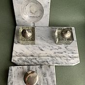 Винтаж handmade. Livemaster - original item Vintage writing set made of marble USSR inkwells vintage writing. Handmade.