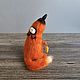 Лисёнок. Интерьерная игрушка. Игрушки. Red soul handmade. Интернет-магазин Ярмарка Мастеров.  Фото №2