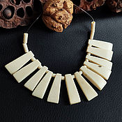 Материалы для творчества handmade. Livemaster - original item Set of pendants for necklace Buffalo Bone bleached 3h4mm-10h4mm. Handmade.