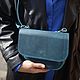 Сумка кожаная женская синяя. Классическая сумка. Migoto_bags. Интернет-магазин Ярмарка Мастеров.  Фото №2