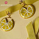 Заказать Серьги-кольца "Лимончики". Jewelry-gourmet. Ярмарка Мастеров. . Серьги-кольца Фото №3