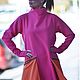Purple Maxi Dress, High Neck Dress - DR0136PM. Dresses. EUG fashion. Online shopping on My Livemaster.  Фото №2