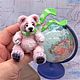 Заказать  Мини-Мишка на воздушном шаре. Mini-teddi-klyuchenko-irina. Ярмарка Мастеров. . Мишки Тедди Фото №3