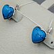 Silver earrings with natural turquoise 11h11mm. Earrings. yakitoriya. Online shopping on My Livemaster.  Фото №2