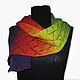 Knitted colorful wool scarf 'Geometry of joy'. Scarves. coolandcozyknitwear. Online shopping on My Livemaster.  Фото №2