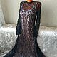 Openwork dress 'Black Swan-2'. Dresses. hand knitting from Galina Akhmedova. My Livemaster. Фото №4