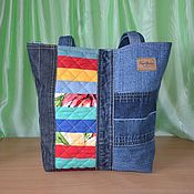Сумки и аксессуары handmade. Livemaster - original item Classic Bag: Denim spring. Handmade.