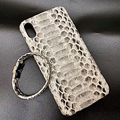 Сумки и аксессуары handmade. Livemaster - original item Python leather case, for Apple iPhone XS Max Phone Model Bracelet. Handmade.