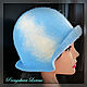 Accessories kits: Felt hat blue with scarf. Headwear Sets. Larissa Permjakova. Online shopping on My Livemaster.  Фото №2