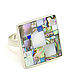 RING mother of Pearl mosaic. Size 18,5-19, Rings, Moscow,  Фото №1
