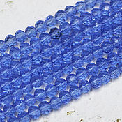 Материалы для творчества handmade. Livemaster - original item Beads 80 pcs faceted 3h2 mm Blue. Handmade.