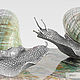 Two Snails of Sea shells salt and pepper shakers Sea idyll