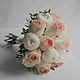 Букет невесты из пионов и розовых роз, Свадебные букеты, Москва,  Фото №1