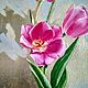 Order Oil painting Tulips Bouquet of tulips in the style of hyperrealism. Yulia Berseneva ColoredCatsArt. Livemaster. . Pictures Фото №3
