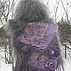 Заказать Шаль-бактус валяная "Аметисты в серебре" экомех, нуновойлок. Евгения Мартынова. (marevo). Ярмарка Мастеров. . Шали Фото №3