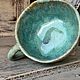 Чашка мятная. Кружки и чашки. ceramamama. Интернет-магазин Ярмарка Мастеров.  Фото №2