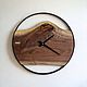 Настенные часы из слэба ореха (диаметр - 400 мм.), Часы классические, Иваново,  Фото №1
