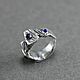 Текстурное кольцо из серебра с камнем в стиле брутализм. Кольца. L.Mikoyan Jewelry. Ярмарка Мастеров.  Фото №4
