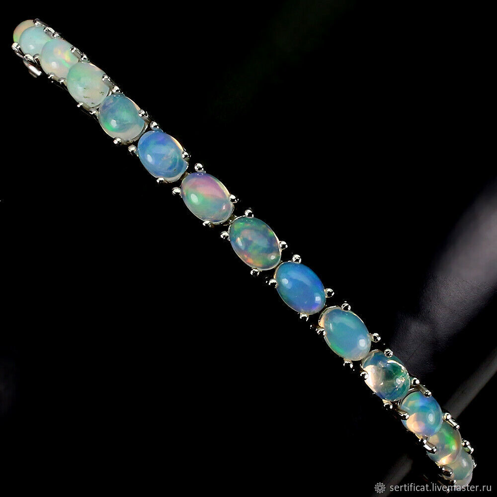 Браслет с эфиопским опалом в серебре "Мой подарок" – заказать на ...