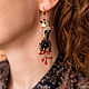 Bird earrings ' Khokhloma haute couture' . Miniature birds. Earrings. Coffeelena. My Livemaster. Фото №4