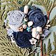 Brooch textile "Sprig in bloom.". Brooches. Sokolova Julia, handmade jewelry. My Livemaster. Фото №4