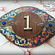 Plate - room apartment. Door number. Decoupage - decor. Online shopping on My Livemaster.  Фото №2