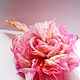 Chiffon rose brooch. Brooches. fantasy flowers. My Livemaster. Фото №4