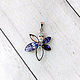 Flower pendant with Swarovski crystals. Pendants. igra-graney. My Livemaster. Фото №4