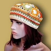 Аксессуары handmade. Livemaster - original item Berets: Women knitted beret. Gift on March 8. Handmade.
