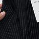 Заказать Фланель Marzotto в вертикальную полоску. Цвет чёрный. Mariteks  Итальянские  ткани. Ярмарка Мастеров. . Ткани Фото №3