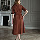 PETRA women's business dress made of natural chocolate-colored fabrics. Dresses. BRAGUTSA. My Livemaster. Фото №6