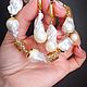 Order Bracelet made of natural Baroque pearls, 24K. Татьяна Петренкофф (Elegance&Style). Livemaster. . Bead bracelet Фото №3