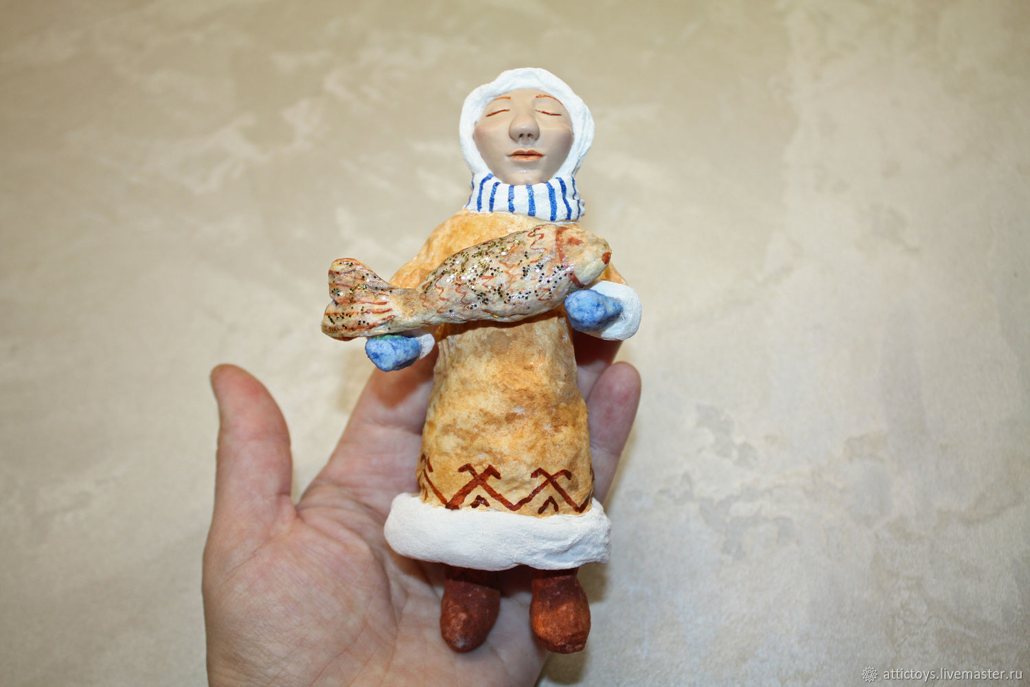 Ватная игрушка змея