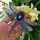 Order Dragonfly bead pin brooch as a gift for a friend. yuliyamashukova. Livemaster. . Brooches Фото №3