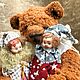 Мишка 30 см с новогодними игрушками, Мишки Тедди, Екатеринбург,  Фото №1