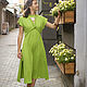Bright green knitted dress. Dresses. Алена Тимофеева (indeeza). Online shopping on My Livemaster.  Фото №2
