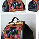 Leather bag handmade beaded 'Bird in flowers'. Valise. ALEXANDRA TOKAREVA. Online shopping on My Livemaster.  Фото №2