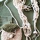 Эко-шарфик *Цепь*. Ручная работа. Шарфы. Olivia_knit. Ярмарка Мастеров.  Фото №7