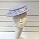 Straw Mini Boater Hat. Color blue. Hats1. Exclusive HATS. LANA ANISIMOVA.. My Livemaster. Фото №6