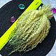 Локоны для кукол овца.Кудри для валяния . Кукольные волосы. Лимон. Волосы для кукол. Снежана Фелт. Ярмарка Мастеров.  Фото №6