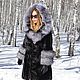 Fur coat mink hooded of the silver Fox, Fur Coats, Omsk,  Фото №1