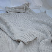 Sweater women's Italian tweed with silk Asymmetry