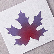 Материалы для творчества handmade. Livemaster - original item Felt pattern for brooch Maple Leaf Purple. Handmade.