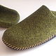 Mens felted Slippers from natural wool. Slippers. Saenko Natalya. My Livemaster. Фото №4