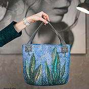 Сумки и аксессуары handmade. Livemaster - original item Felted bag-shopper: Grass. Handmade.