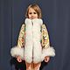 Jacket made of a scarf 'Frost and sun' for a girl. Childrens outerwears. National Brand. My Livemaster. Фото №5