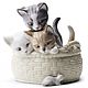 Винтаж: LLadro статуэтка Любопытные котята Подарочная коробка LLadro, Статуэтки винтажные, Москва,  Фото №1